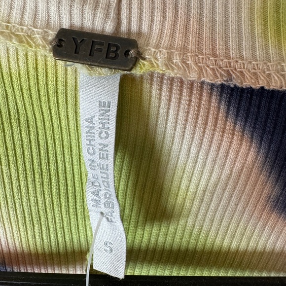 NWT Young Fabulous And Broke YFB Ribbed High Neckline Tie Dye Fitted Dress Small - Picture 10 of 12